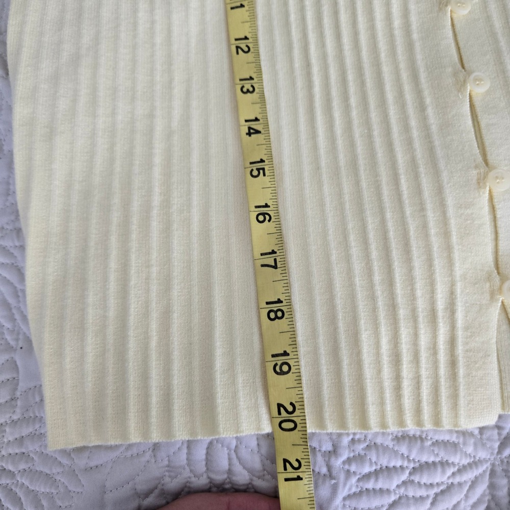 Song of Style Aimee Song Yellow Ribbed Knit Button Front Tank Top XL - Picture 7 of 7